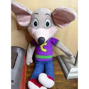 Chuck E Cheese Plush Mouse Stuffed Animal Purple Shirt Mascot Toy 18 Inch